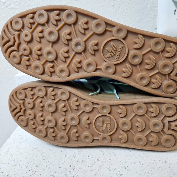 Size 8.5 - Adidas Gazelle Bold Platform Clear Mint Lucid Blue Satin W - Picture 10 of 14